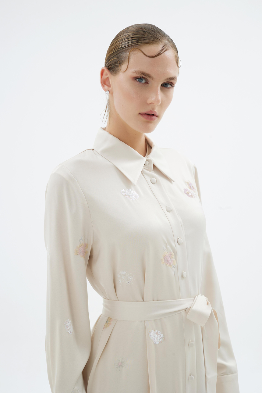 Blume Shirt Dress Cream