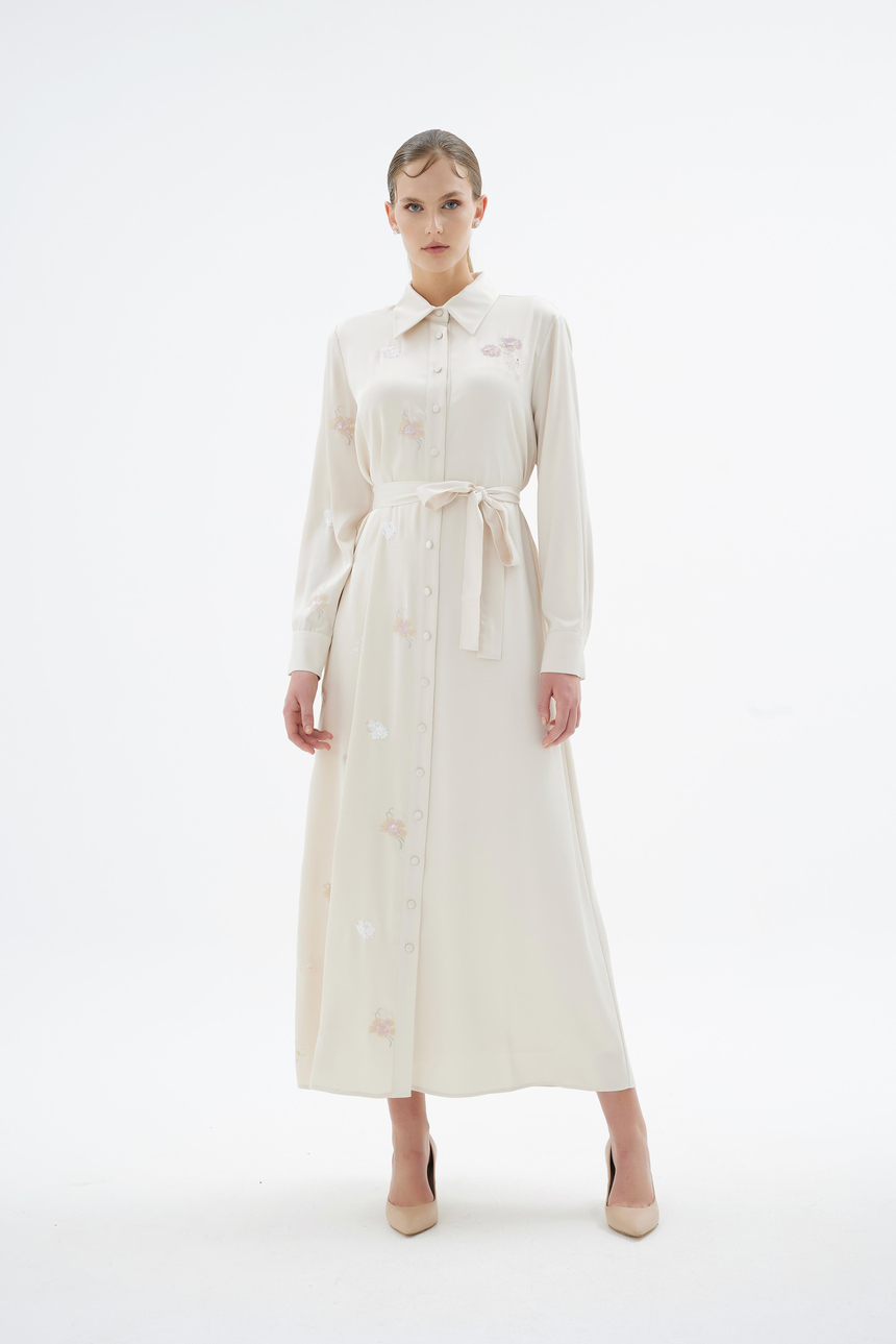 Blume Shirt Dress Cream