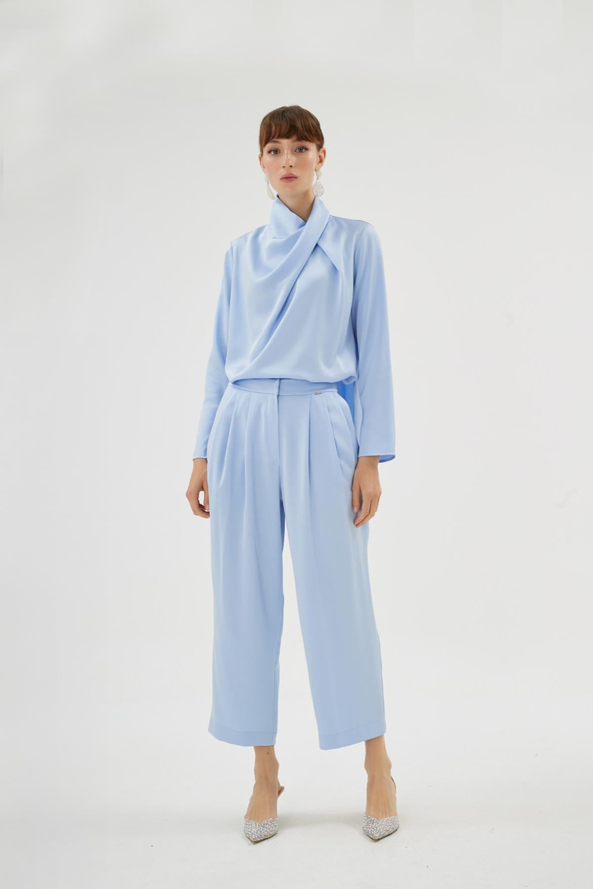 Cristalle Blouse Light Blue