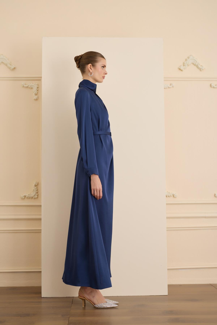 Cristalle Dress Navy Blue