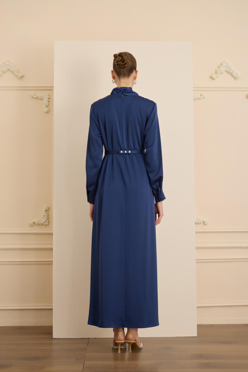 Cristalle Dress Navy Blue