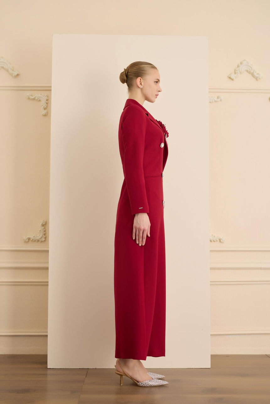 ROSE STONE DRESS Kırmızı