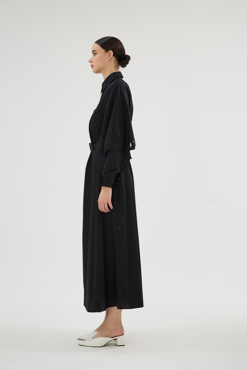 Misty Rose Dress Black