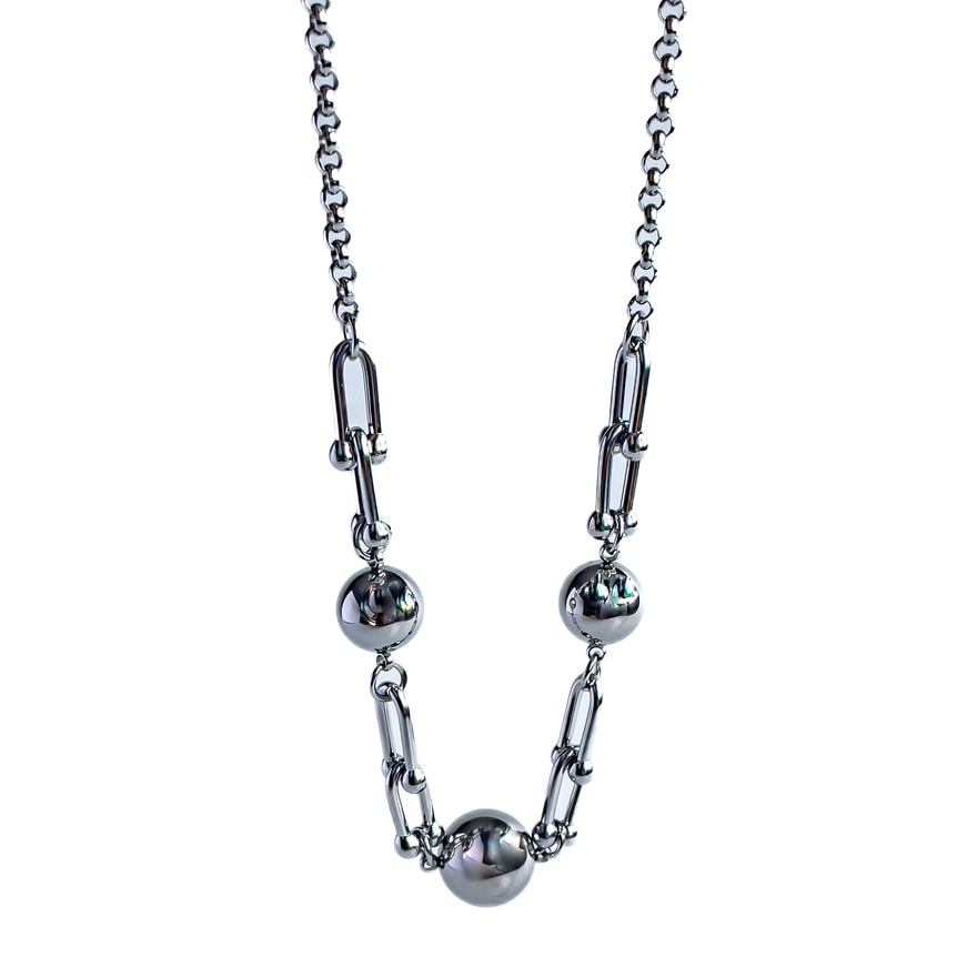 Çelik Boncuk Tiffany Style Silver Kolye