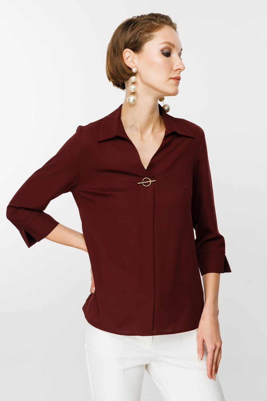 Aksesuar Detaylı Bluz BORDO