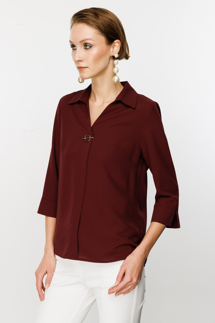 Aksesuar Detaylı Bluz BORDO