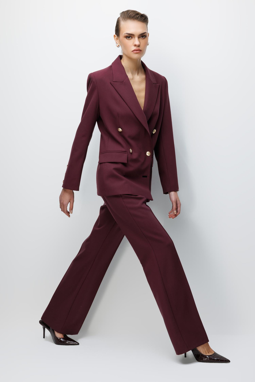 Astar Detaylı Kruveze Ceket MÜRDÜM