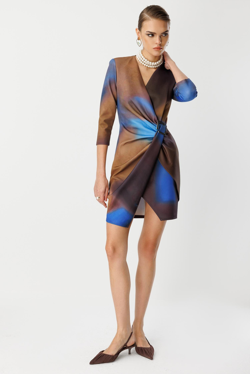 Batik Brown Buckle Detail Dress BROWN