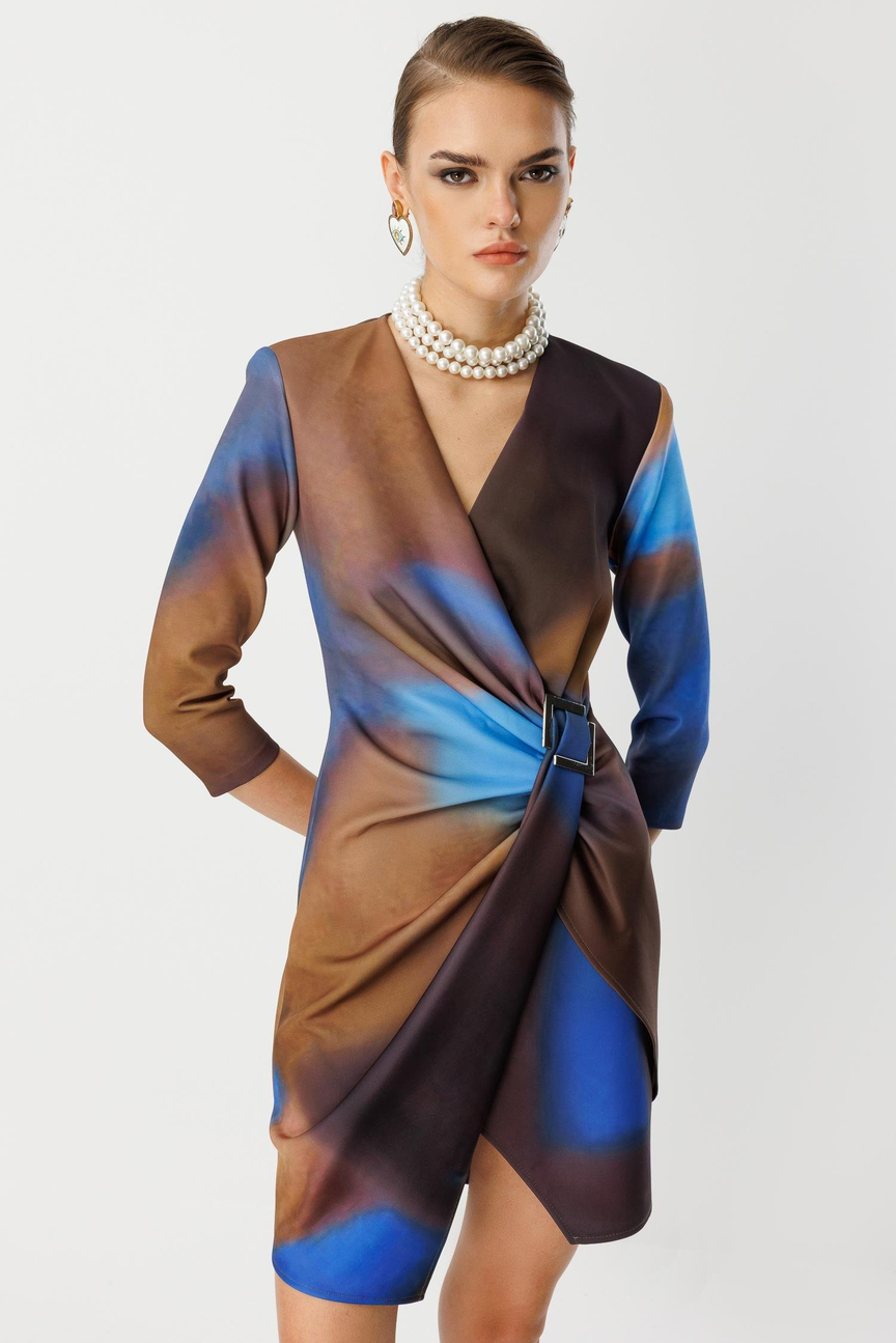 Batik Brown Buckle Detail Dress BROWN