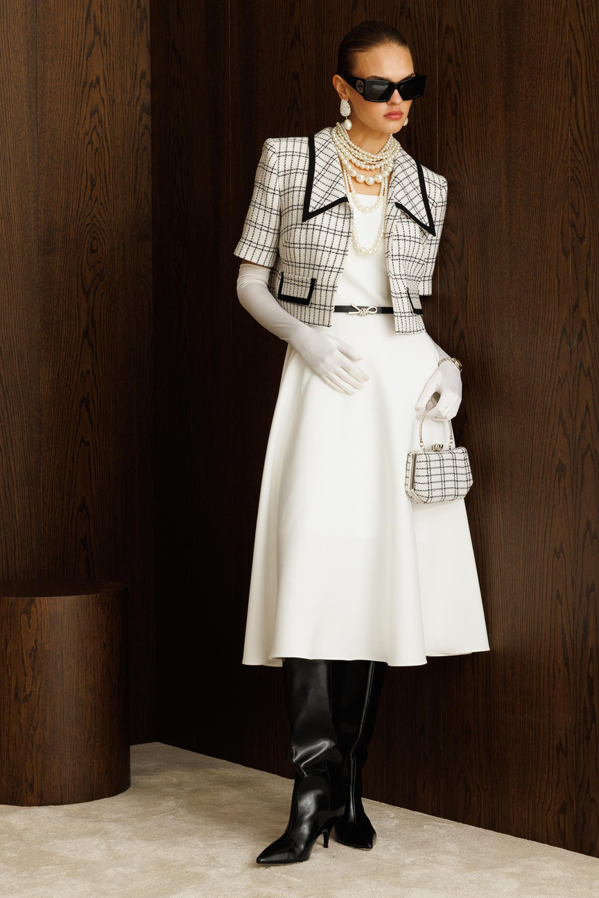 Chanel Suit with Piping Detail WHITE