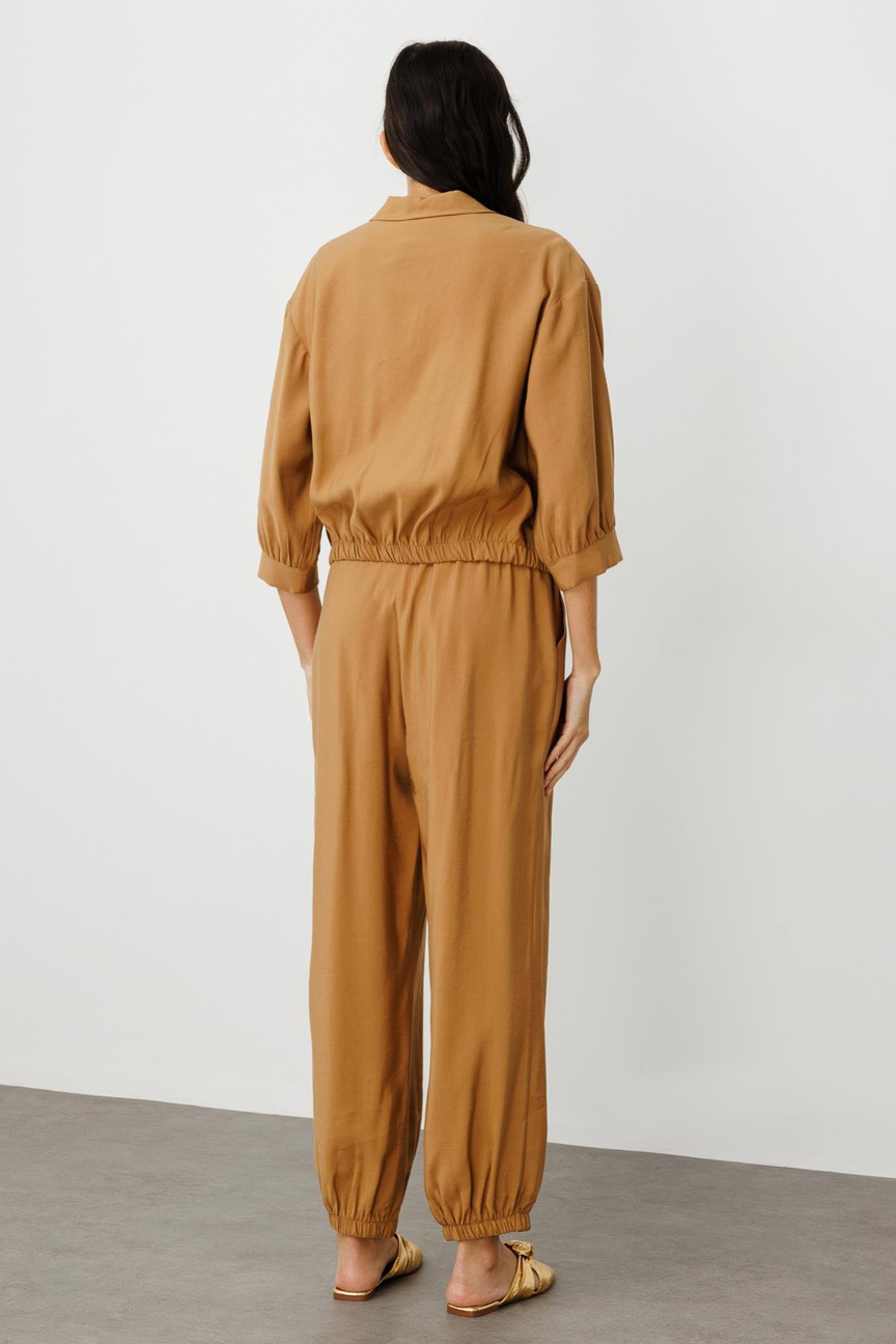 Pocket Detailed Elasticated Hem Sports Jacket MOCCA