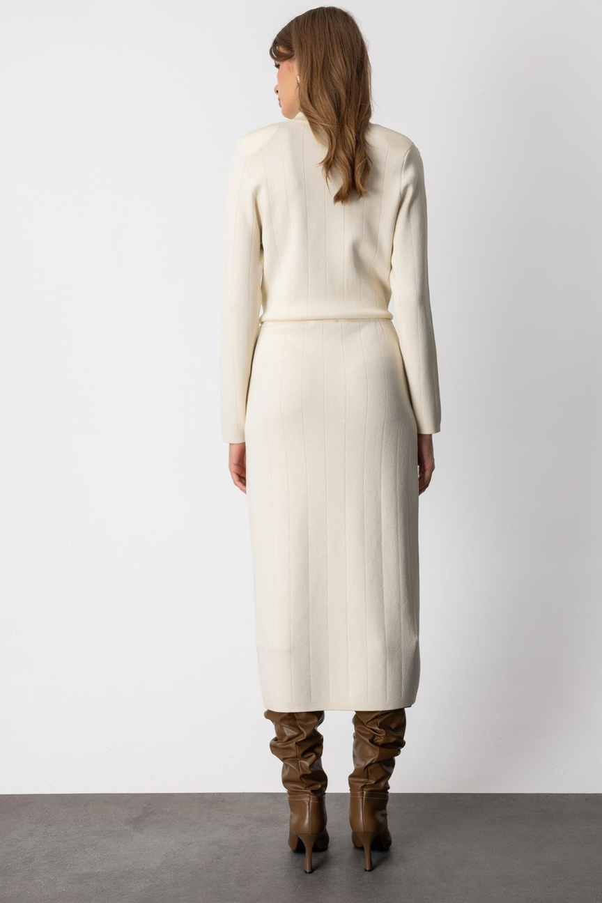 Midi Skirt with Pockets, Cream