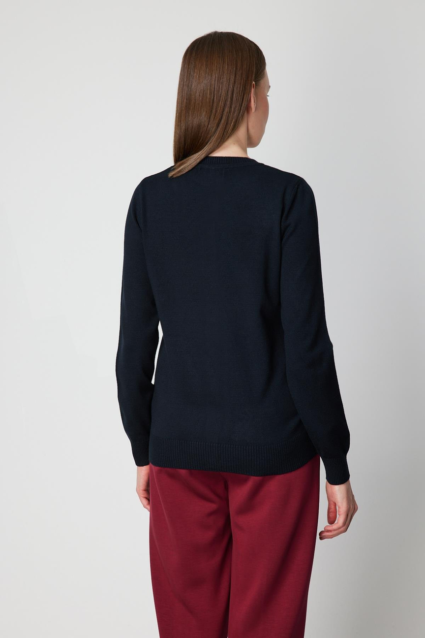 Çiçek Nakışlı Düğmeli Hırka SİYAH