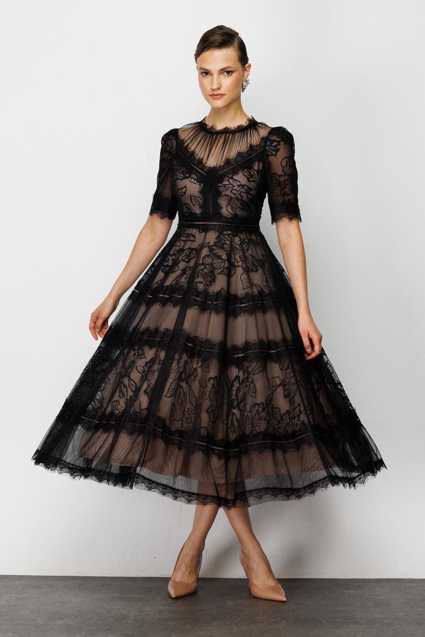 Dantel Elbise SİYAH