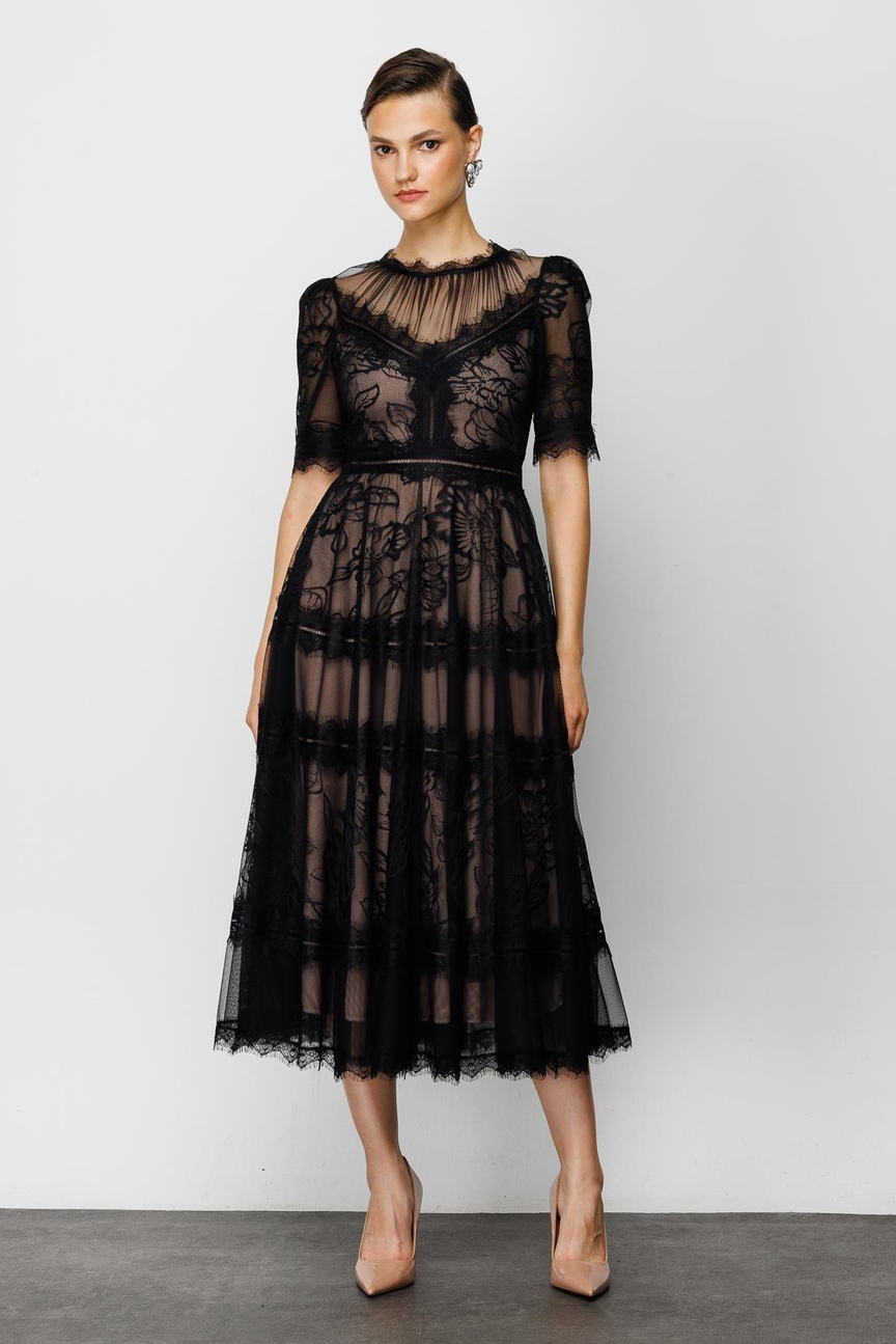 Dantel Elbise SİYAH