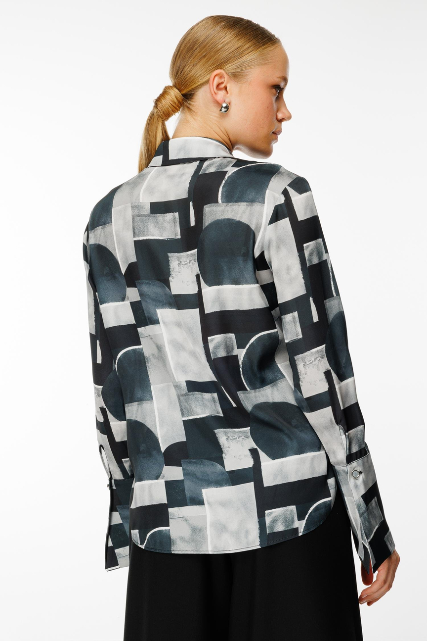 Digital Printing Flounce Cuff Shirt 