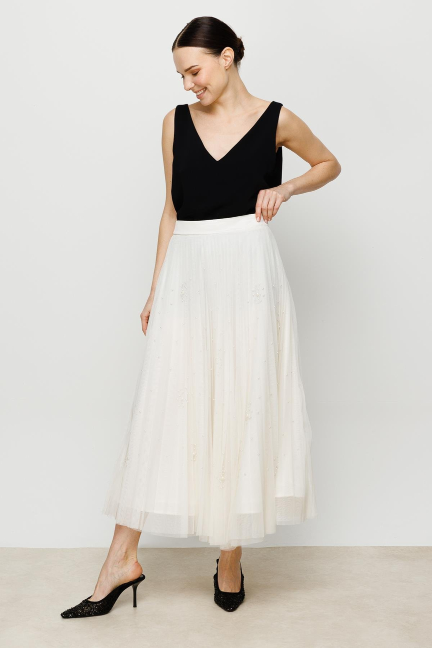 Pearl Stone Skirt ECRU