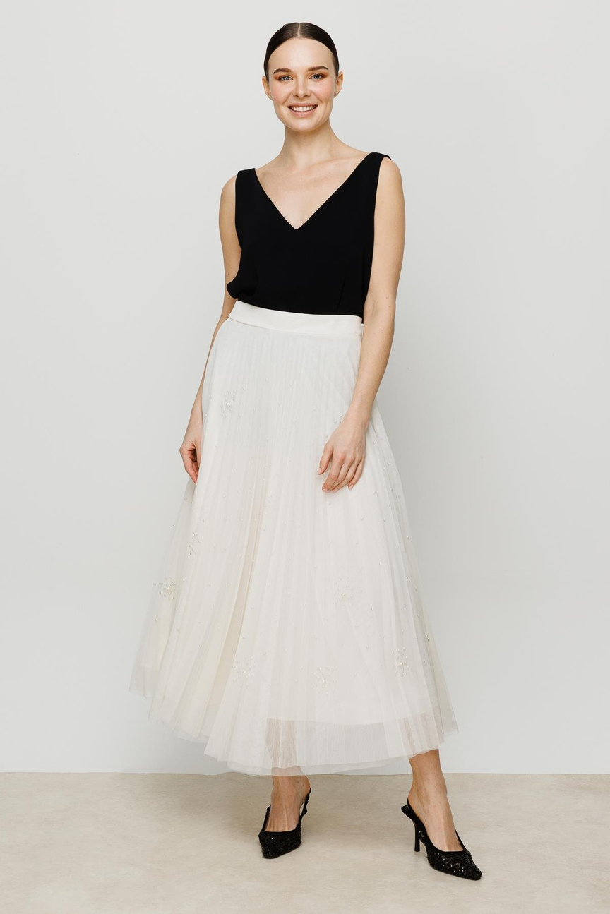Pearl Stone Skirt ECRU