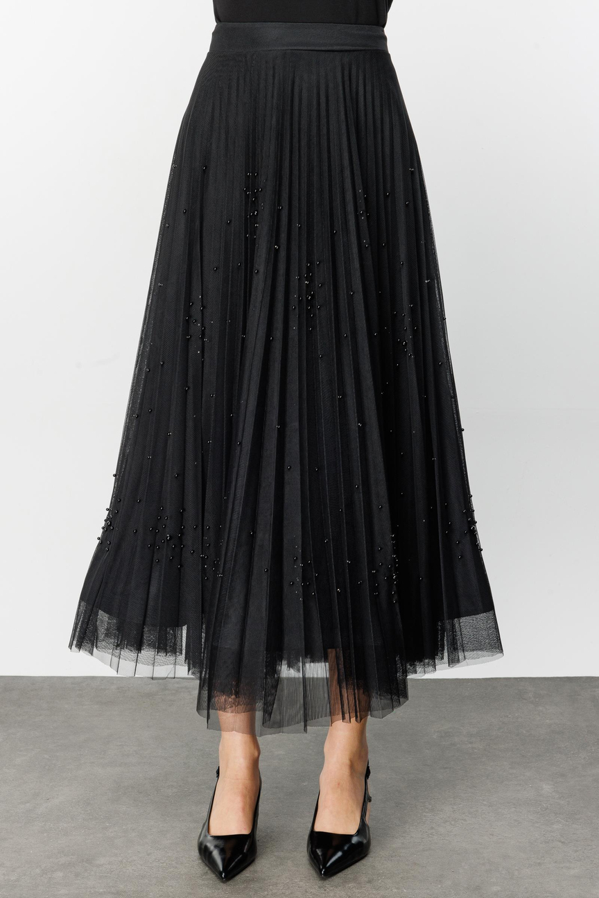 Pearl Stone Skirt BLACK-BLACK