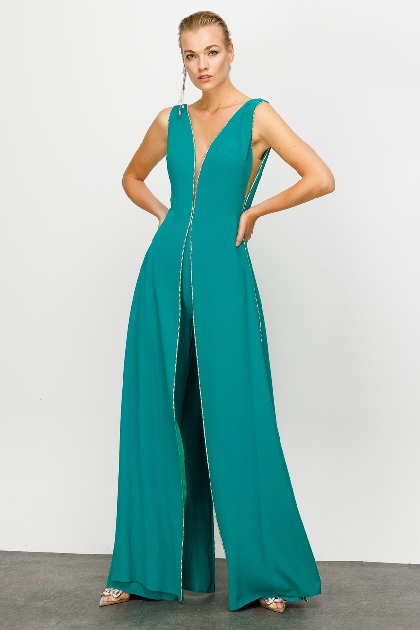 Embroidered Jumpsuit EMERALD