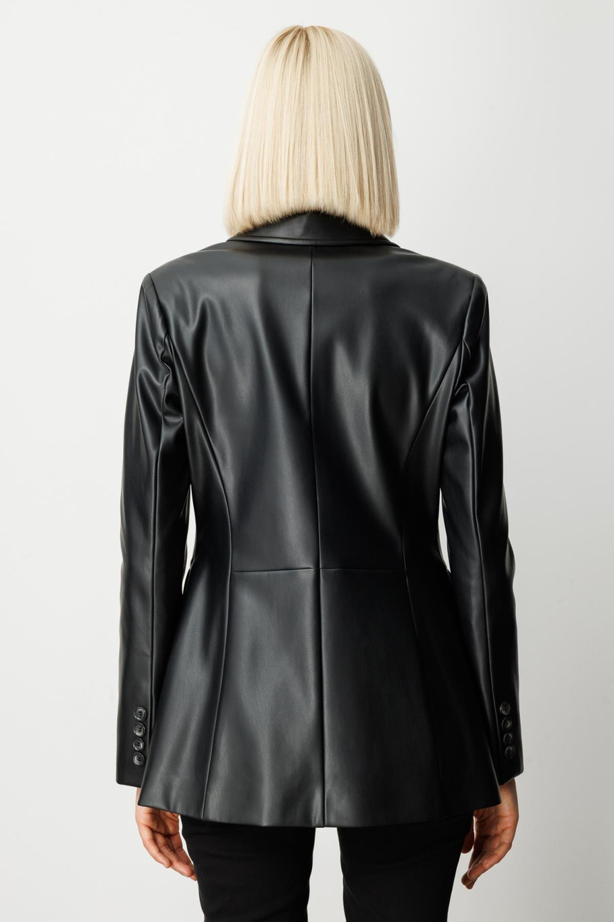 Kapak Cepli Deri Ceket SİYAH