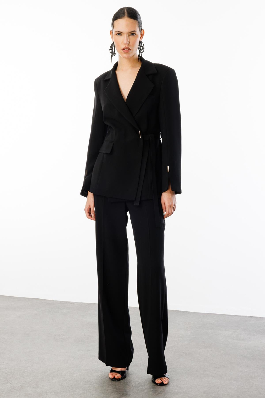 Double Breasted Jacket Suit BLACK