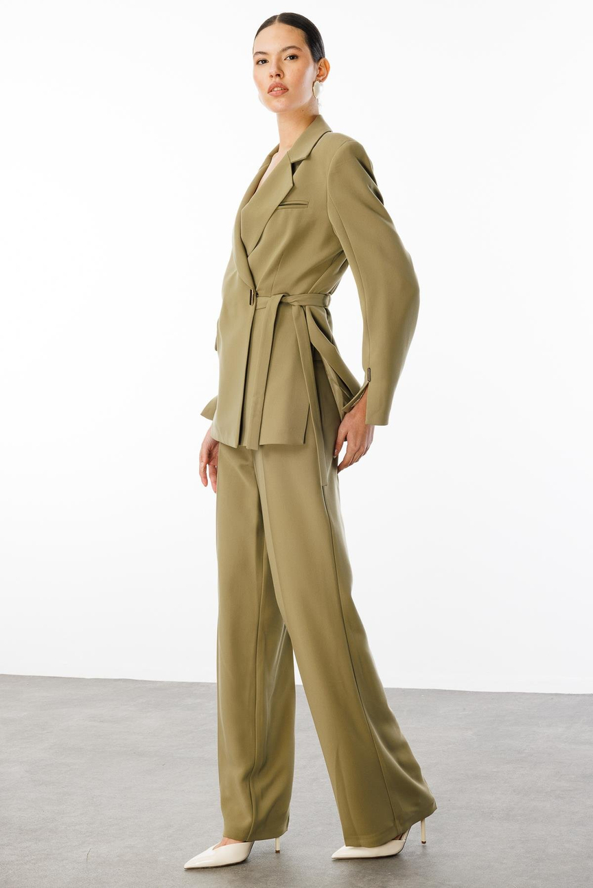 Kruvaze Ceketli Takım YEŞİL