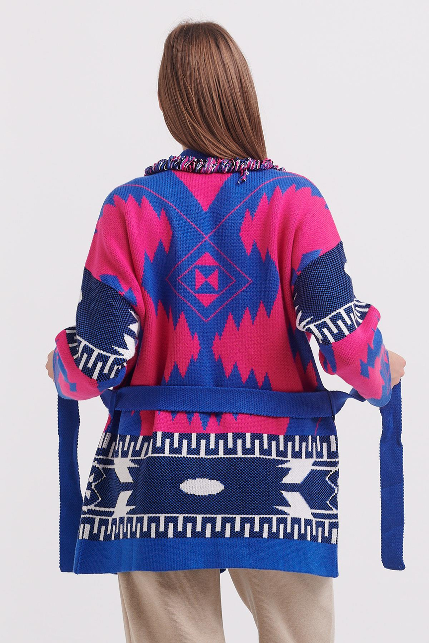 Nefeli Saçak Detaylı Kemerli Hırka