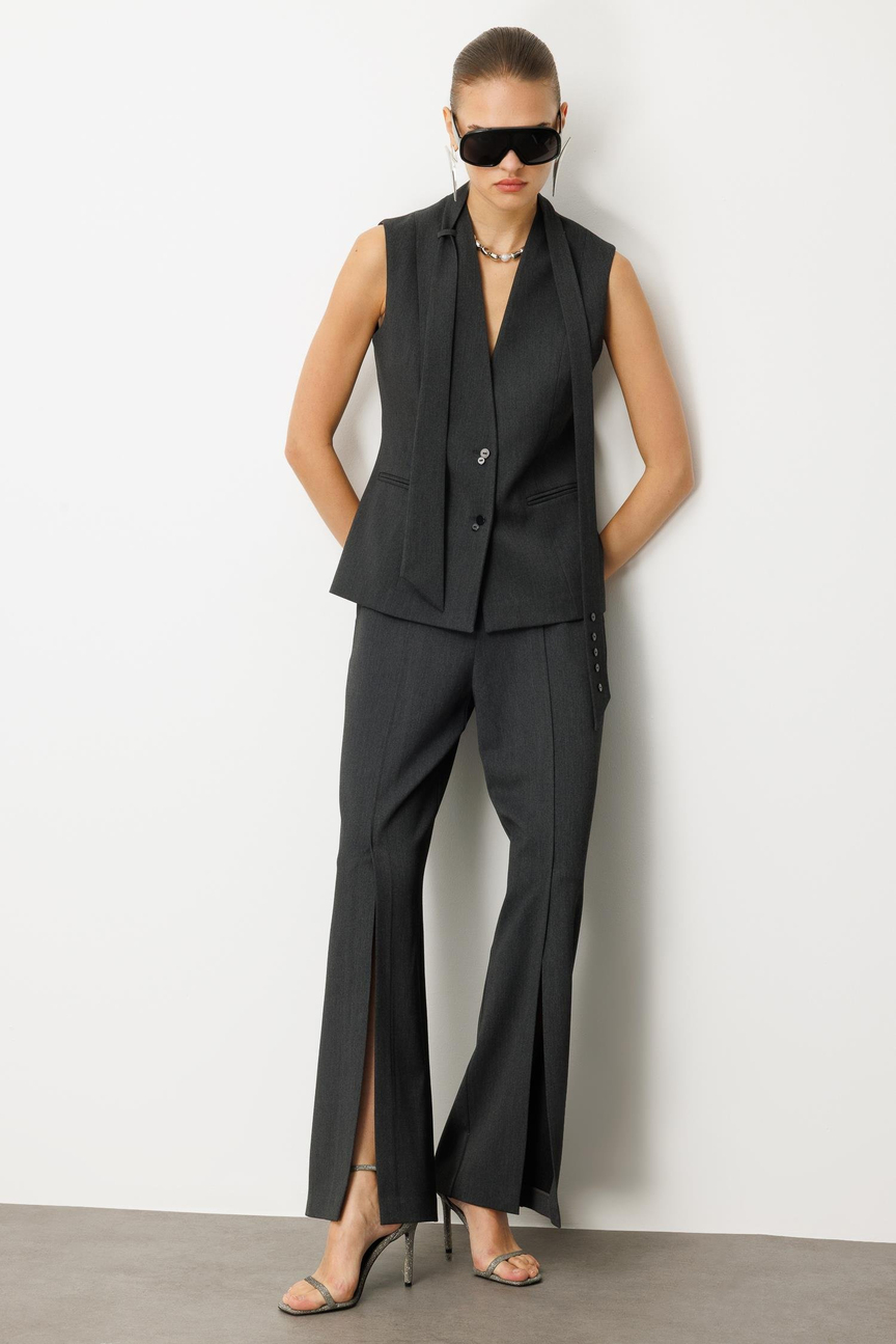 Front Slit Trousers ANTHRACITE
