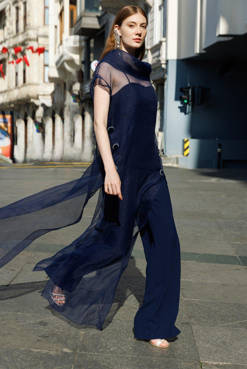 Organza Jumpsuit NAVY BLUE