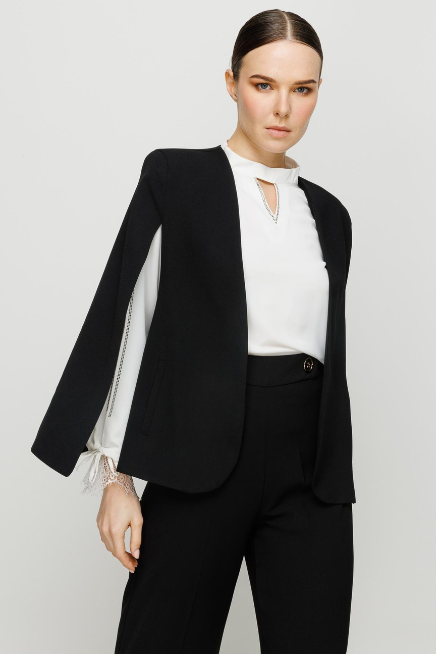 Pelerin Ceket SİYAH