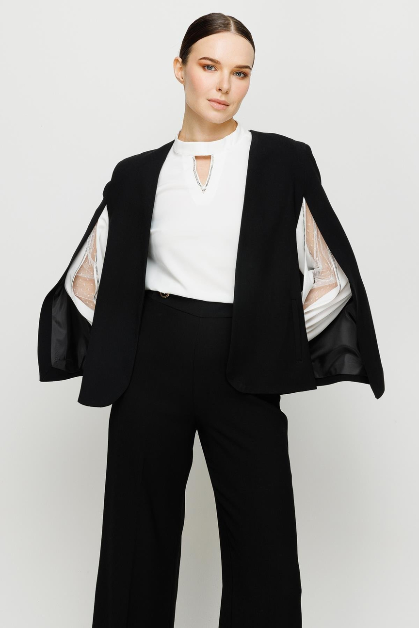 Pelerin Ceket SİYAH