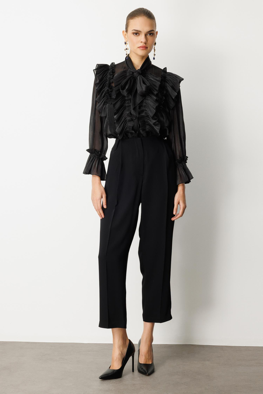 Pleated Trousers BLACK