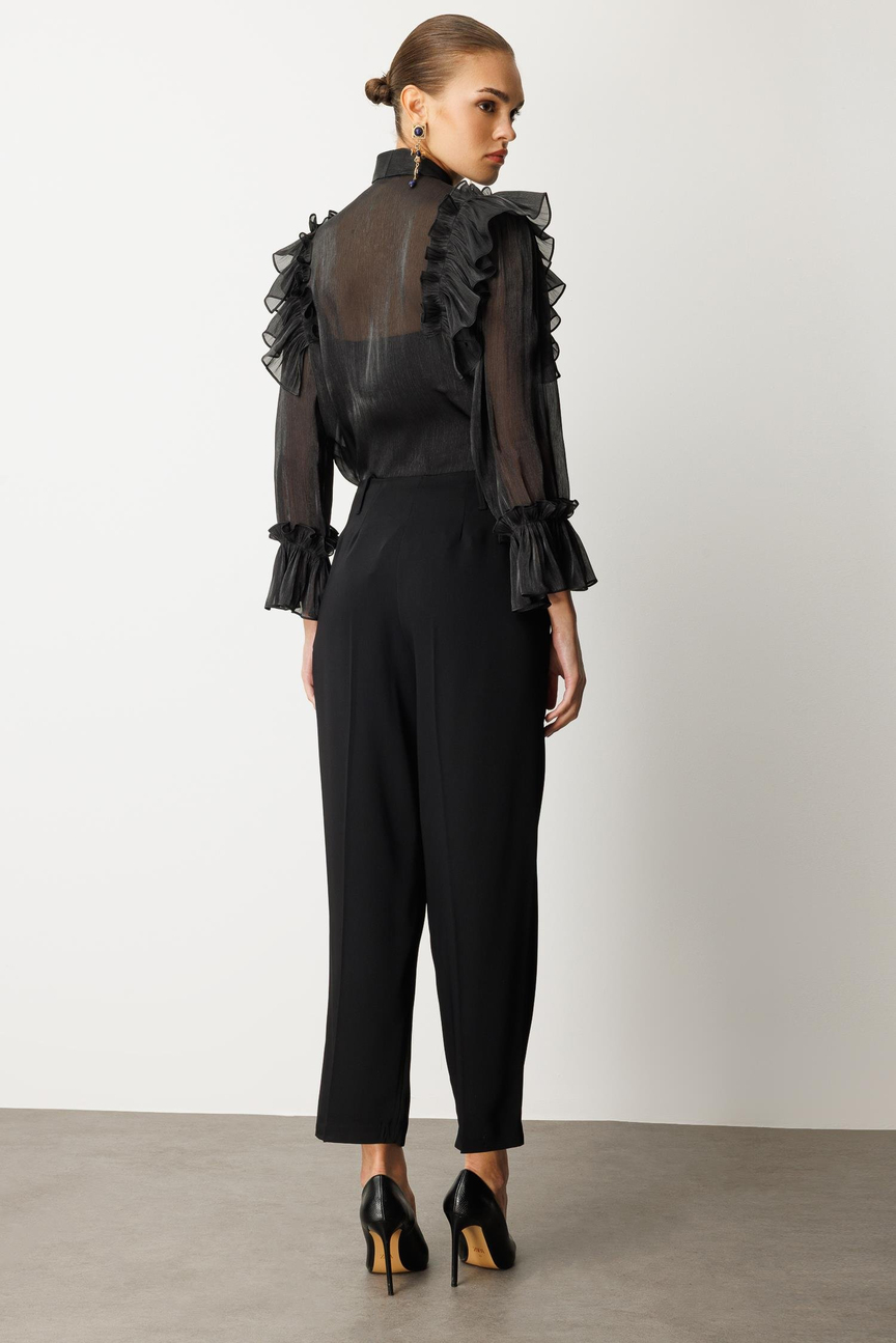 Pleated Trousers BLACK