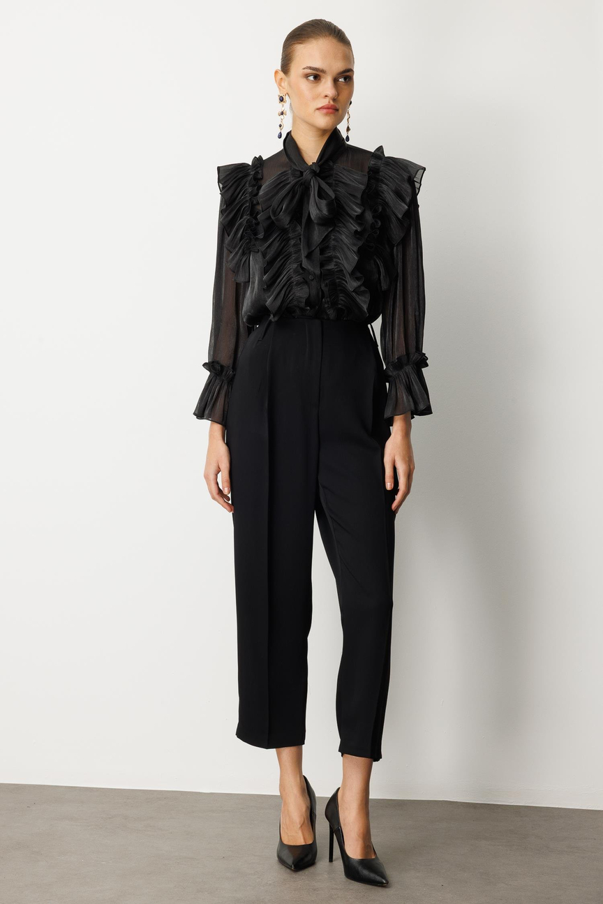 Pleated Trousers BLACK