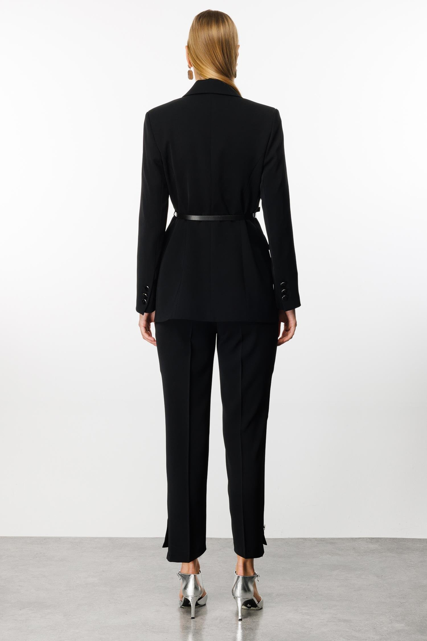 Şal Yaka Ceket Takım SİYAH