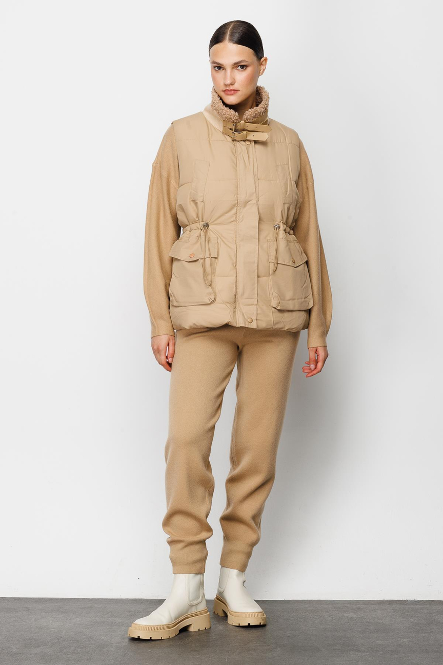 Knitwear Trousers Vest Set CAMEL