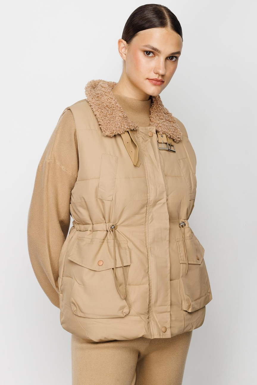 Knitwear Trousers Vest Set CAMEL