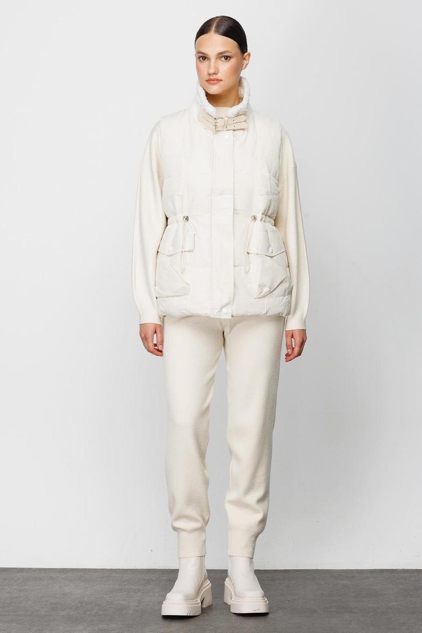 Knitwear Trousers Vest Set EKRU