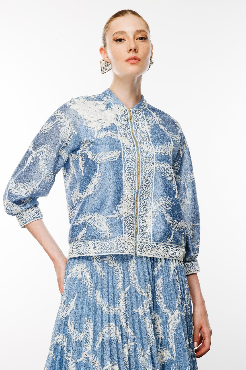 Tül Dantel Takım İNDİGO