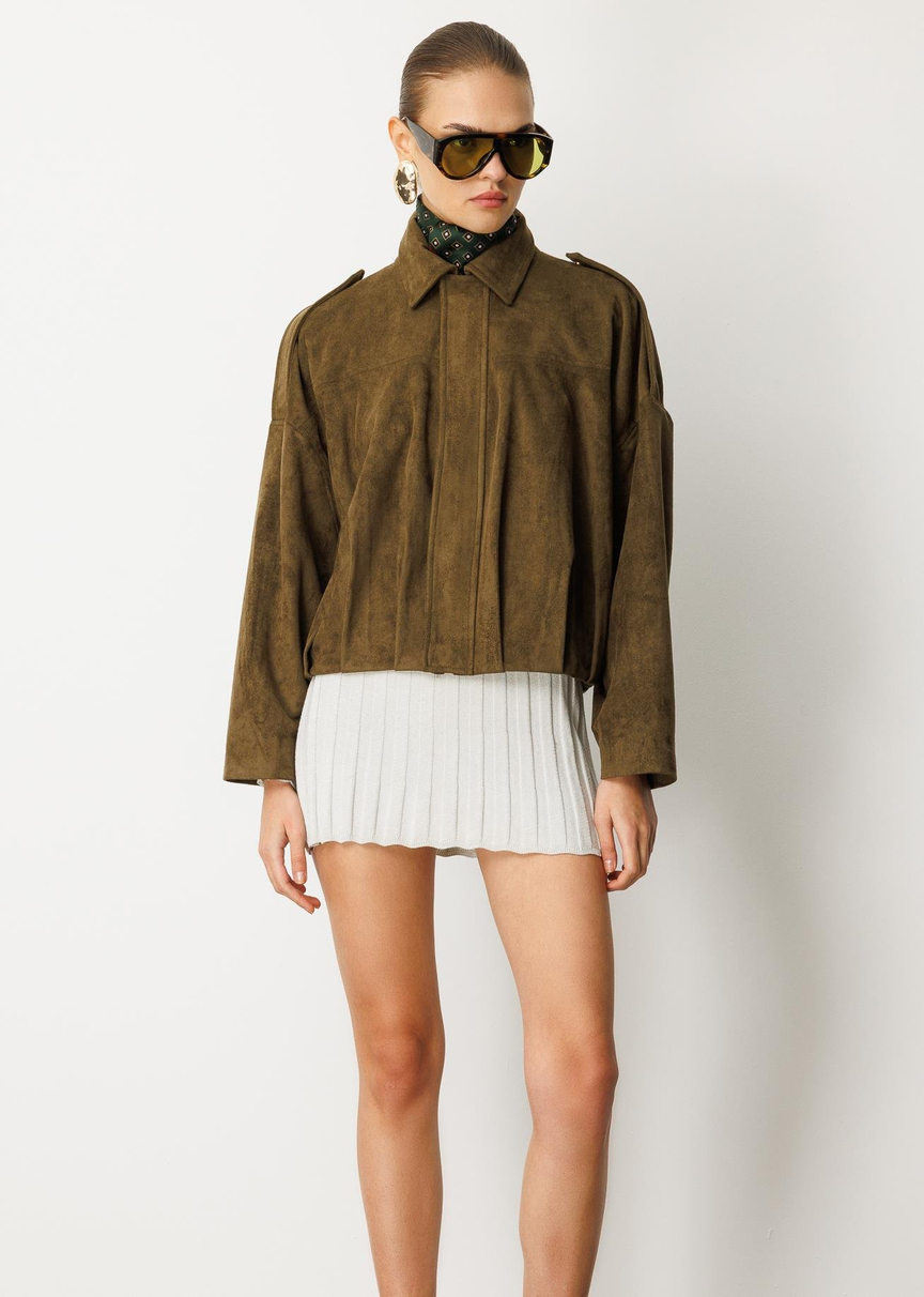 Batwing Sleeve Bomber Jacket KHAKI