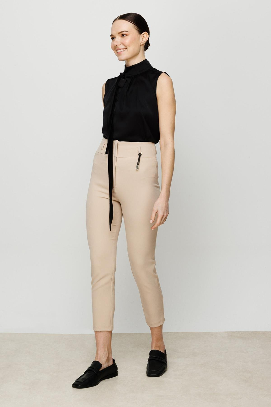 Yüksel Bel Pantolon BEJ