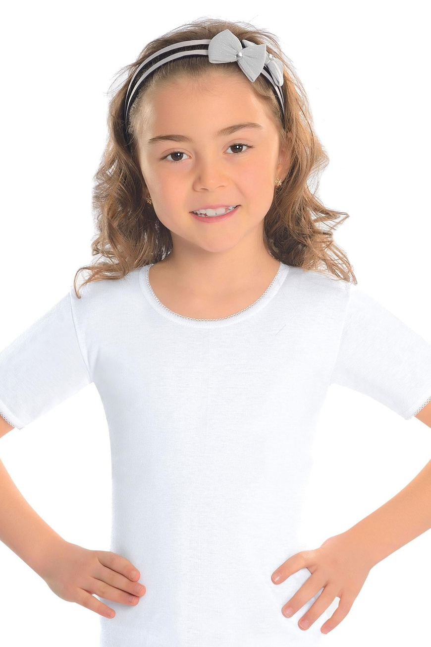Kız Çocuk T-Shirt Ribana (%100 Pamuk)