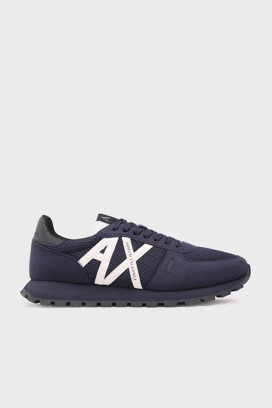 Armani Exchange Armani Exchange Erkek Marka Logolu Rahat Taban Lacivert Sneaker XUX169 XV660-N151