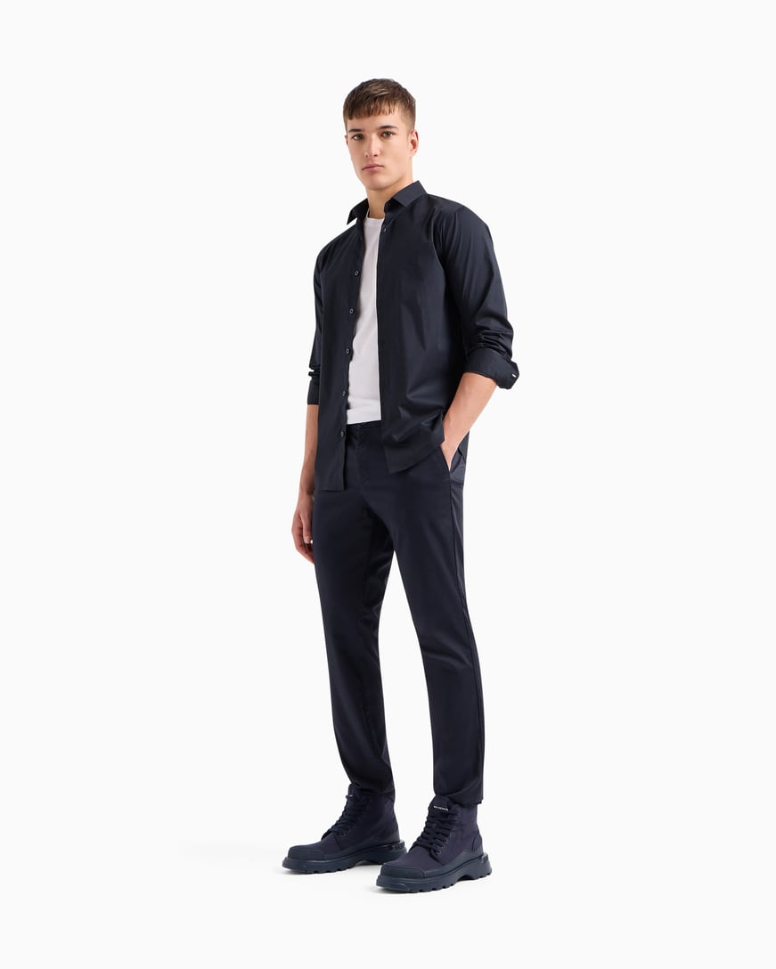ARMANI EXCHANGE Armani Exchange Erkek Normal Bel Dar Paça Klasik Kesim Cep Detay Lacivert Pantolon 8NZP20 ZN1RZ-1583