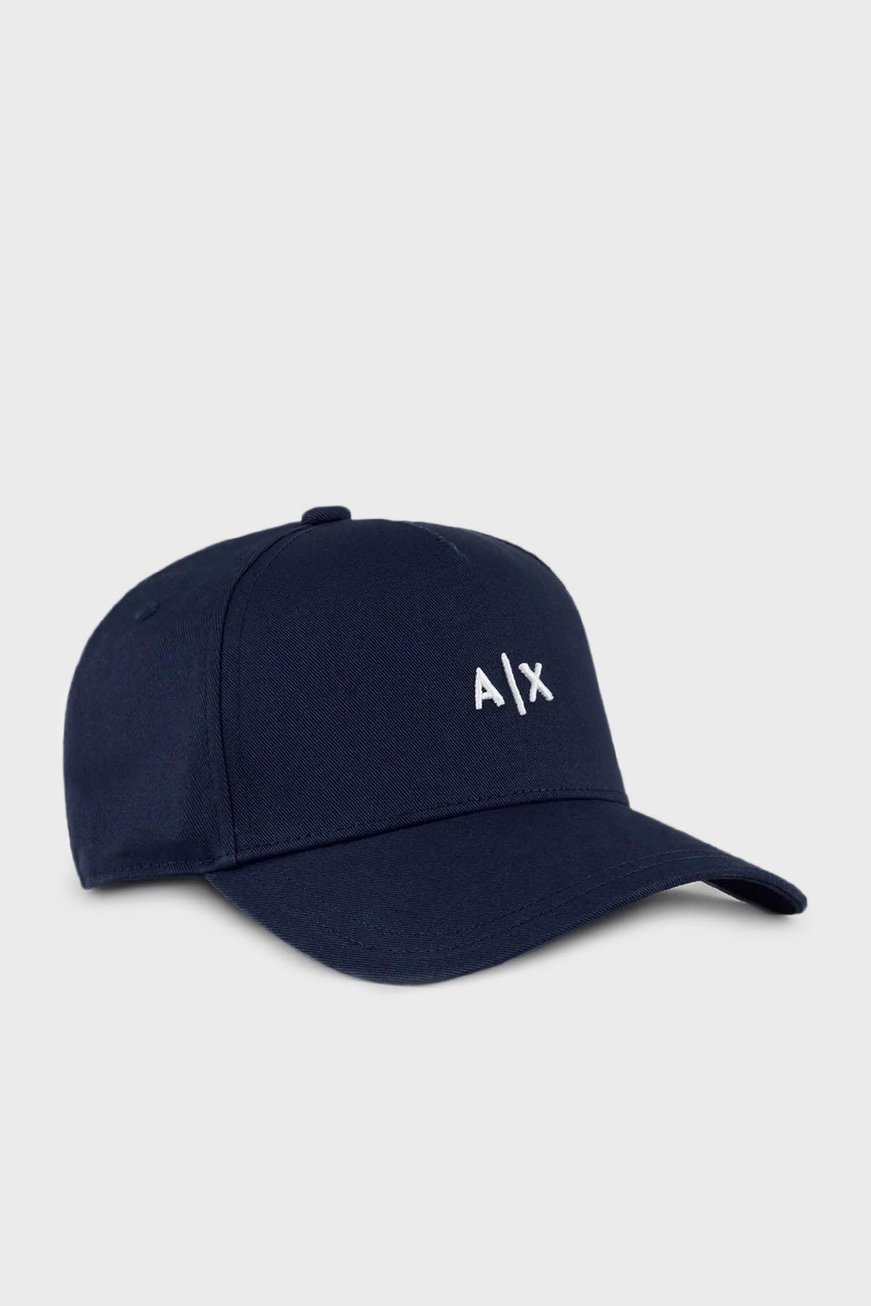 ARMANI EXCHANGE Armani Exchange Erkek Nefes Alabilir Kumaş Ayarlanabilir Tokalı Vizörlü Lacivert Spor Şapka 954112 CC571-37735