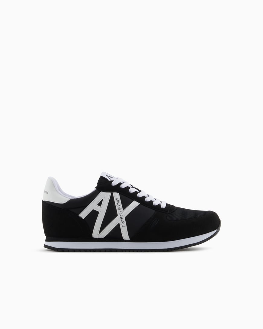 ARMANI EXCHANGE Armani Exchange Erkek Rahat Taban Nefes Alabilir Özellikli Siyah-Beyaz Sneaker XUX017 XCC68-K489