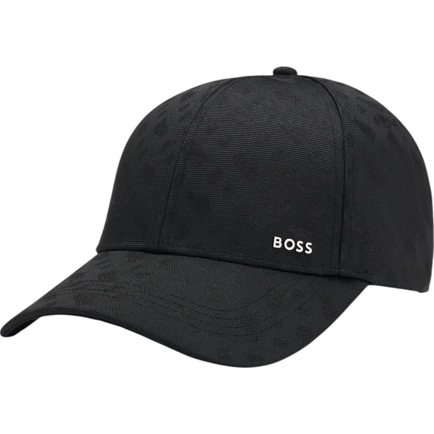 BOSS BOSS Erkek Desenli Ayarlanabilir Tokalı Metalik Logo Kabartmalı Siyah Şapka 50544405-001