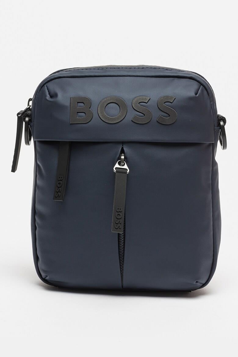 BOSS BOSS Erkek Fermuarlı Askılı Logo Detaylı Lacivert Omuz Çantası 50516893-402
