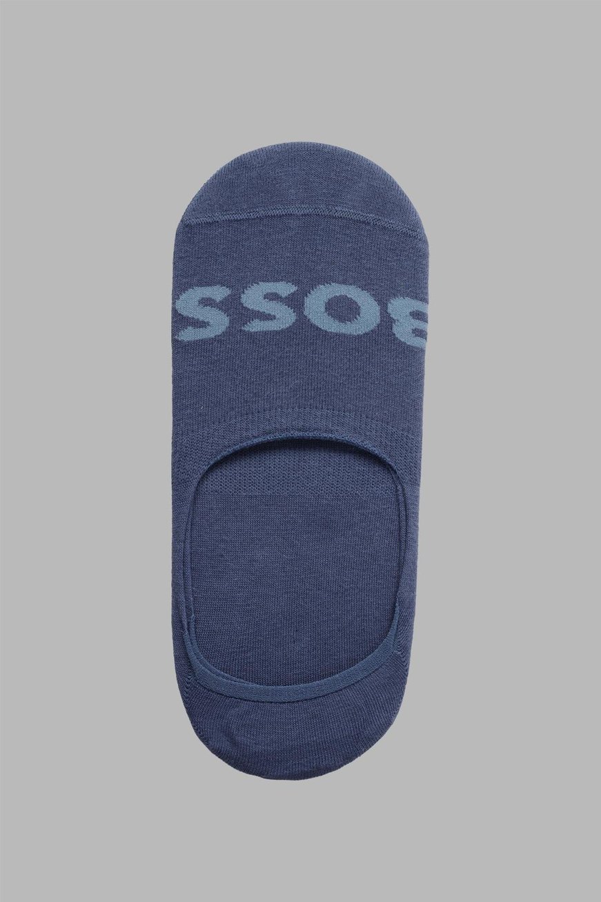 BOSS BOSS Erkek Pamuklu Logolu Dokuma Kumaş Mavi Çorap 50516402-412